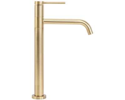 Смеситель для раковины Rea Lugano slim gold matt B4420