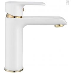 Смеситель для умывальника Rea Bloom White Gold B9919