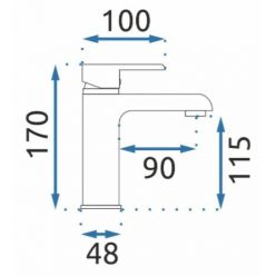 Смеситель для умывальника Rea Bloom White Gold B9919