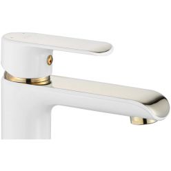 Смеситель для умывальника Rea Bloom White Gold B9919