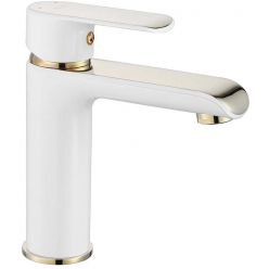 Смеситель для умывальника Rea Bloom White Gold B9919