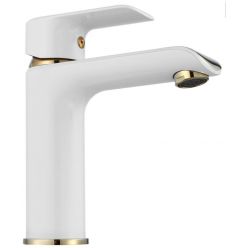 Смеситель для умывальника Rea Bloom White Gold B9919