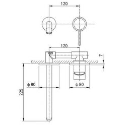 Смеситель для умывальника Caprigo Don 53-027-BRG
