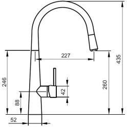 Смеситель для мойки Ahti Kemi KM813013