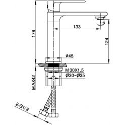 Смеситель для раковины Vincea Vogue VBF-1V1MB