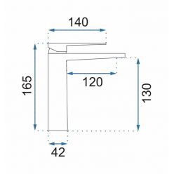Смеситель для умывальника Rea Parker nikiel matt B4811