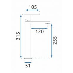 Смеситель для умывальника Rea Flip Black matt B2007