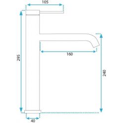 Смеситель для умывальника Rea Clif tytan B5328