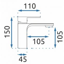 Смеситель для умывальника Rea Urban Black B9907