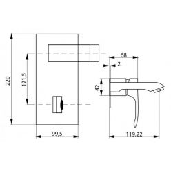 Смеситель для умывальника Ahti Kerava Gold KA205201