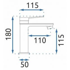 Смеситель для умывальника Rea Viral Black matt B2028