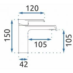 Смеситель для умывальника Rea Hass Chrome B6206
