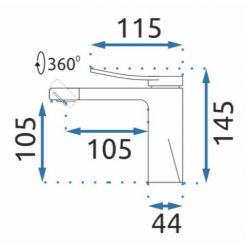 Смеситель для умывальника Rea Soul Gold B9959
