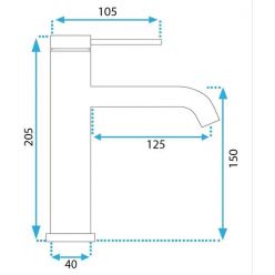 Смеситель для умывальника Rea Clif tytan B5322