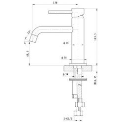 Смеситель для умывальника Caprigo Don 53-022-NER