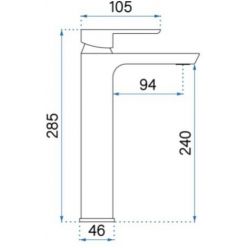 Смеситель для умывальника Rea Argus Black B6211