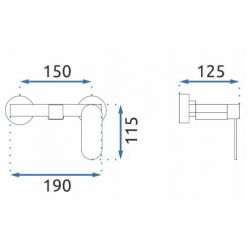 Смеситель для ванны Rea Berg Chrome B2037