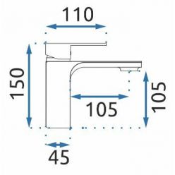 Смеситель для умывальника Rea Soul Chrome B9990