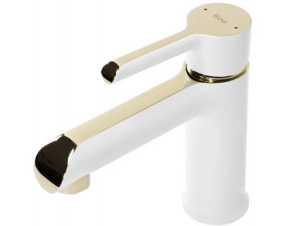 Смеситель для умывальника Rea Melia white gold B2708