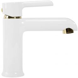 Смеситель для умывальника Rea Melia white gold B2708