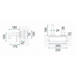Смеситель для умывальника Rea Owen gold matt B5334