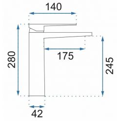 Смеситель для умывальника Rea PARKER gold matt B4810