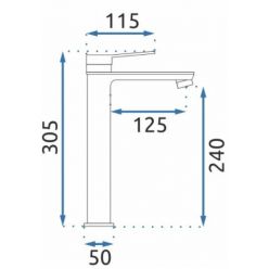 Смеситель для умывальника Rea Viral Chrome B2020