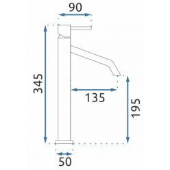 Смеситель для умывальника Rea Level Black matt B2047