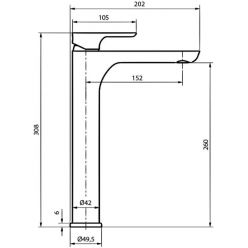Смеситель для умывальника Ahti Sipoo SB202001