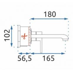 Смеситель для умывальника Rea Hyper Chrome B2059