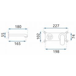 Смеситель для умывальника Rea Hyper Chrome B2059
