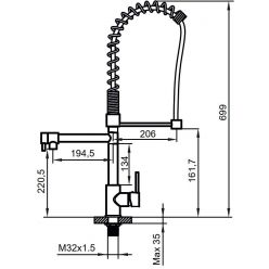 Смеситель для мойки Ahti Kemi KM813020