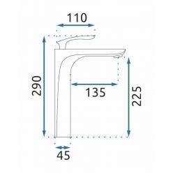 Смеситель для умывальника Rea Orbit Chrome B2049