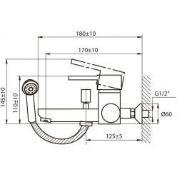 Смеситель для ванны Ahti Polar circle PC405001