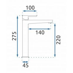 Смеситель для умывальника Rea Orix Black B8467