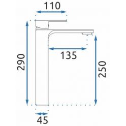 Смеситель для умывальника Rea Urban Black B9908