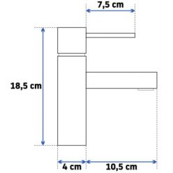 Смеситель для умывальника Rea Tess Gold matt B5661