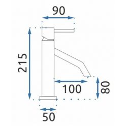 Смеситель для умывальника Rea Level Black matt B2046