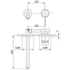 Смеситель для умывальника Caprigo Don 53-027-GUN