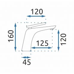 Смеситель для умывальника Rea Jager Black matt B5121