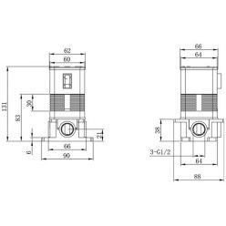 Смеситель для душа Caprigo Adria-uno 02-550-CRM