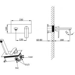 Смеситель для раковины Vincea Esse VBFW-1E1MB
