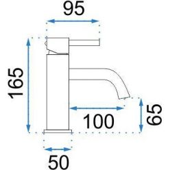 Смеситель для умывальника Rea Lungo black B0661