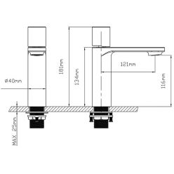 Смеситель для раковины Vincea Vogue VBF-4V3GM