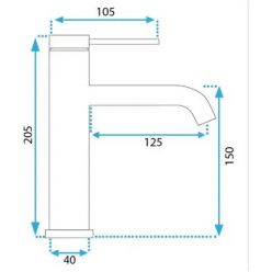 Смеситель для умывальника Rea Clif nikiel matt B5324