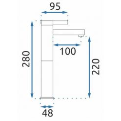 Смеситель для умывальника Rea Polo Black Gold B9978