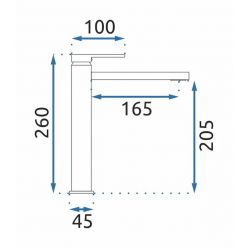 Смеситель для умывальника Rea Verso nikiel matt B9140