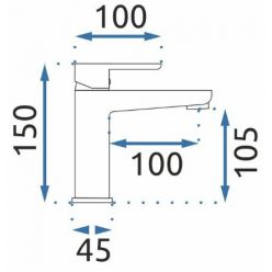 Смеситель для умывальника Rea Orix Chrome B7777