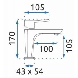 Смеситель для умывальника Rea Rusel Chrome B2031
