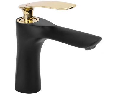 Смеситель для умывальника Rea Orbit Black Gold B2054